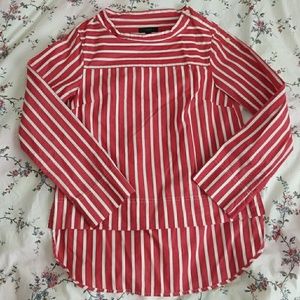 jcrew striped red /white 100% cotton tunic 00